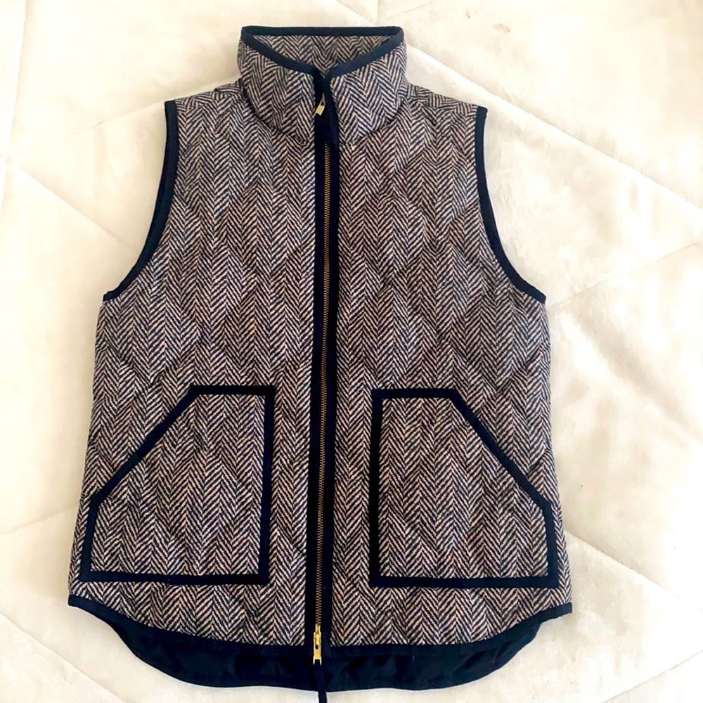 J. Crew Herringbone Quilted Vest